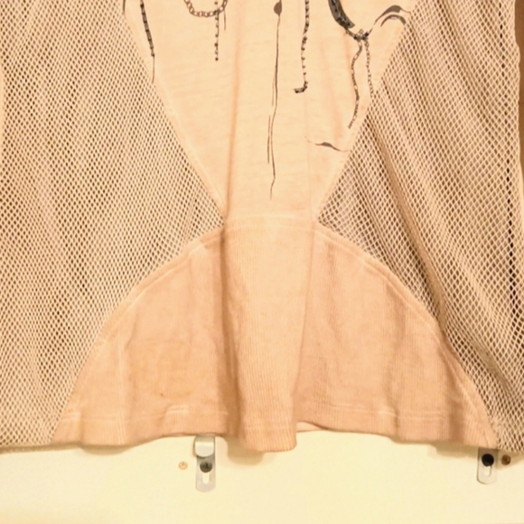 Vtg Y2K Angels Never Die/Anrvrdie mixed media long sleeve mock neck top sz S - Picture 6 of 16